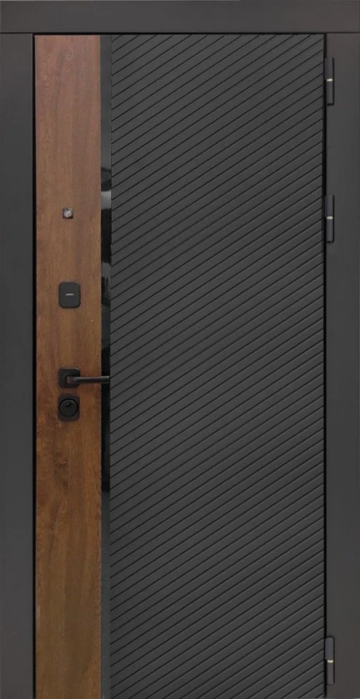 Входная дверь ДвериПРО Модель 3КЛ-1101 ФЛ-25 Веллуто бьянко DPRO228320 внешняя сторона